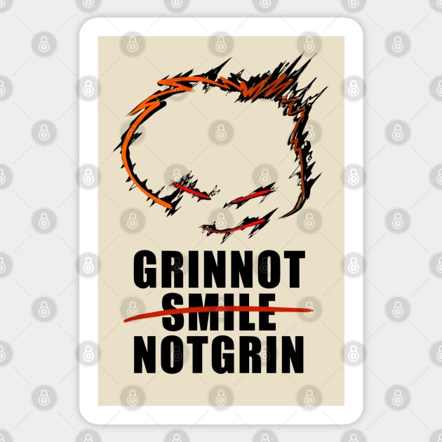 grin not smile not grin Sticker by flyagulaka